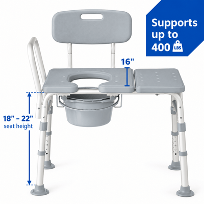 Medline Combination Transfer Bench and Commode