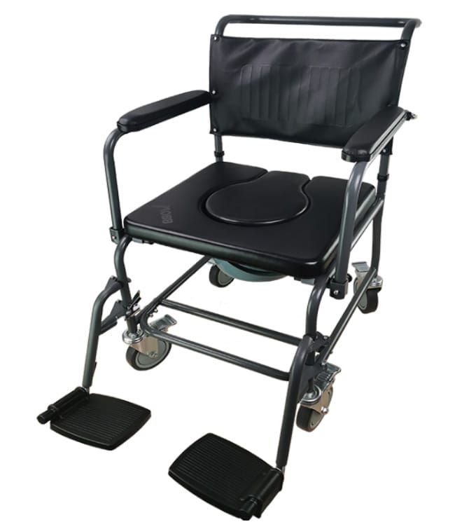 Mobb Padded Steel Commode Chair with Wheels II