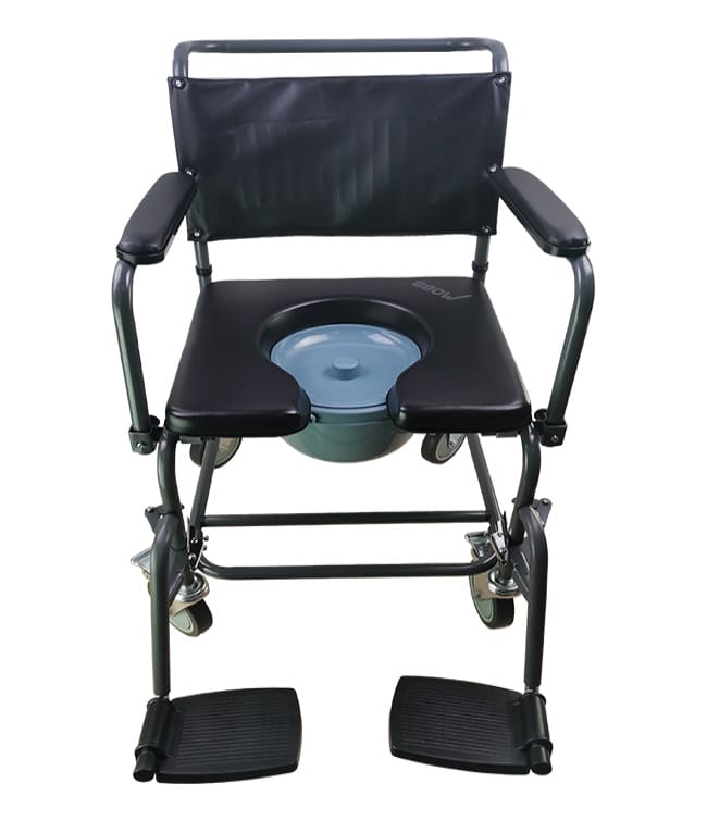 Mobb Padded Steel Commode Chair with Wheels II