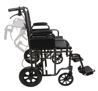 ProBasics Bariatric Steel Transport Chair 22"