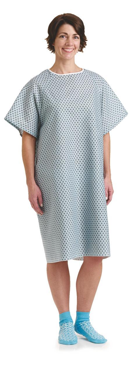 Traditional Patient Gown Star Print