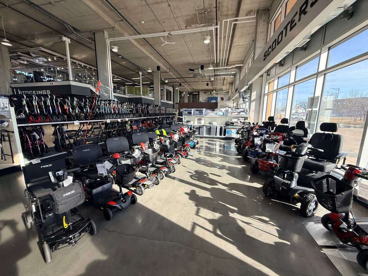 Power chairs and mobility scooters at Healthcare Solutions in Edmonton