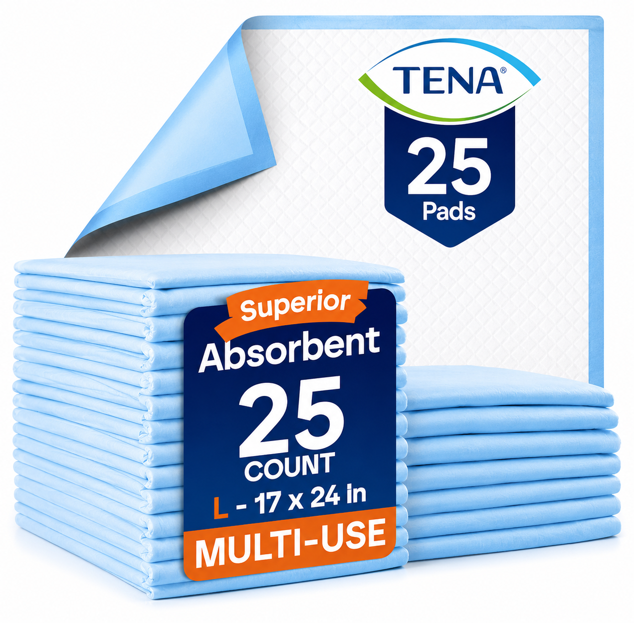 TENA Underpad Disposable Bed & Chair Protector (Pack of 25)