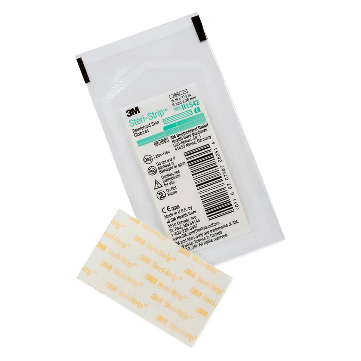 Image of 3M Steri-Strip Adhesive Skin Closure Strip 1/4 x 1.5