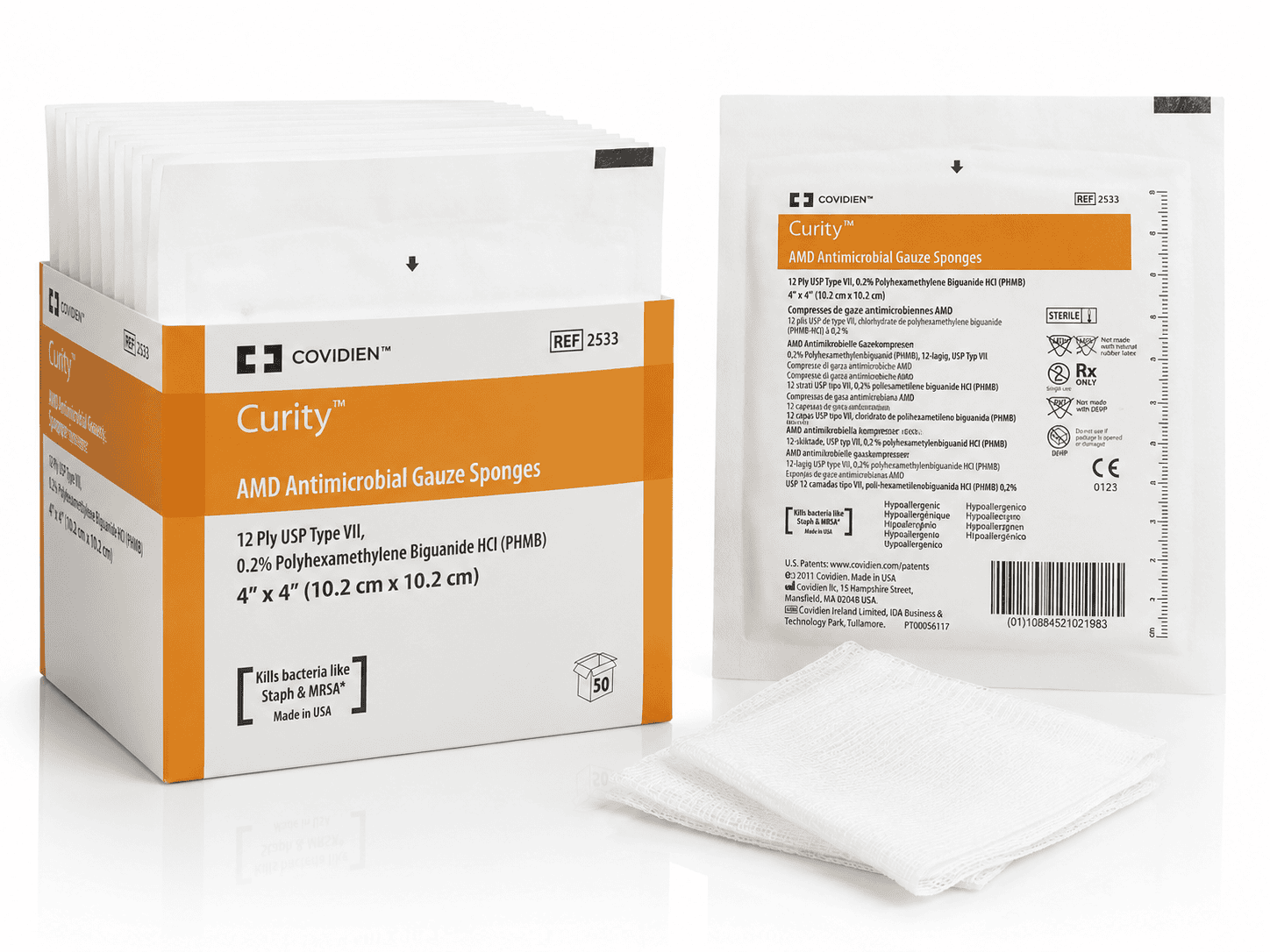 Curity AMD Antimicrobial Sterile Gauze Sponges