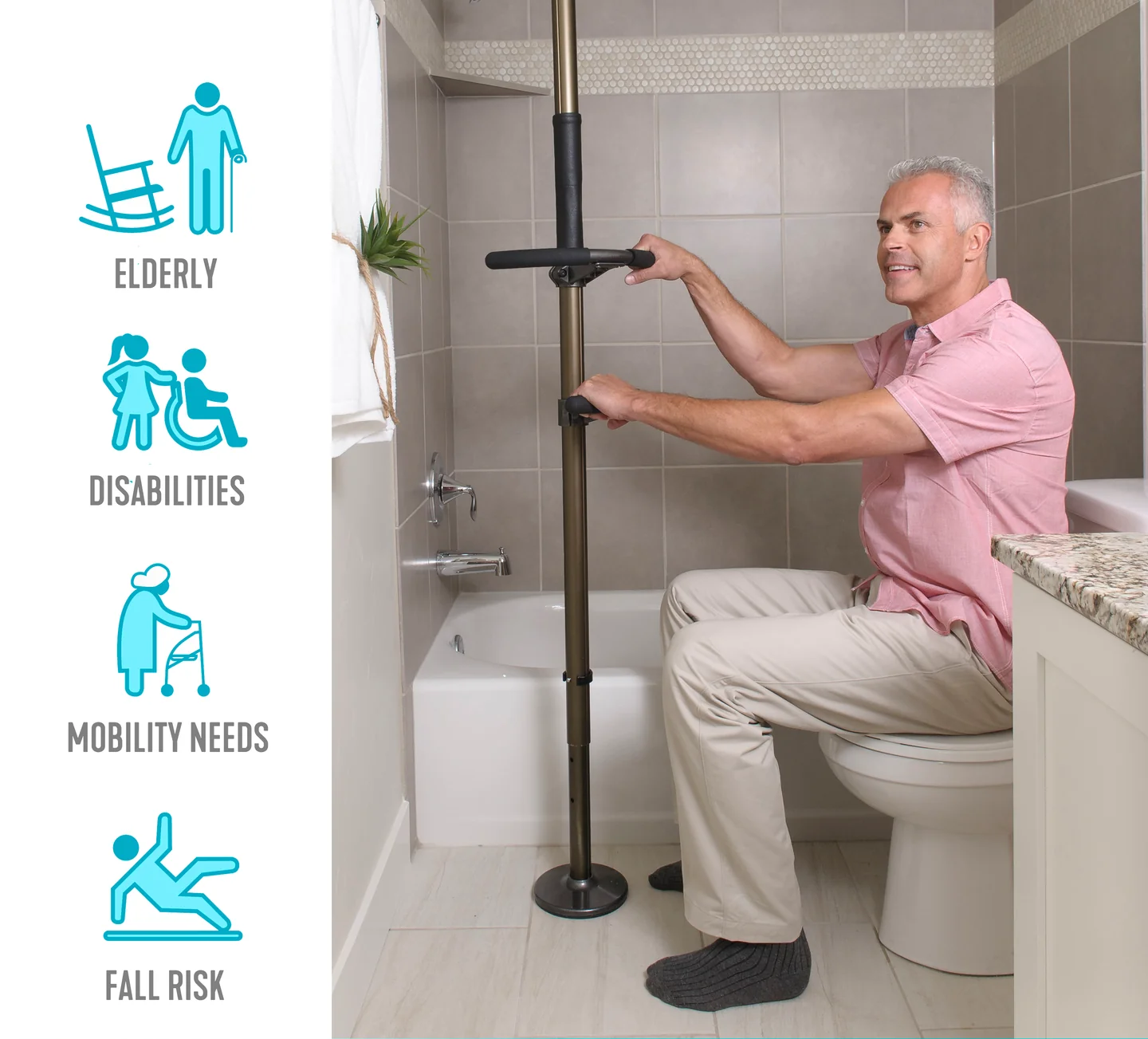 Wonder Pole Premium Floor-to-Ceiling Grab Bar