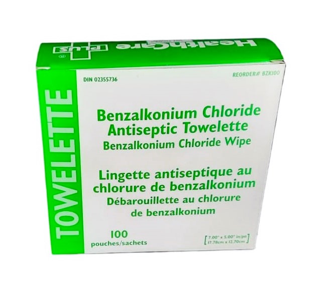 Antiseptic Towelette with Benzalkonium Chloride