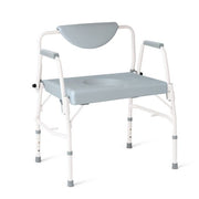 Medline Bariatric Drop Arm Commode Chair Extra Wide