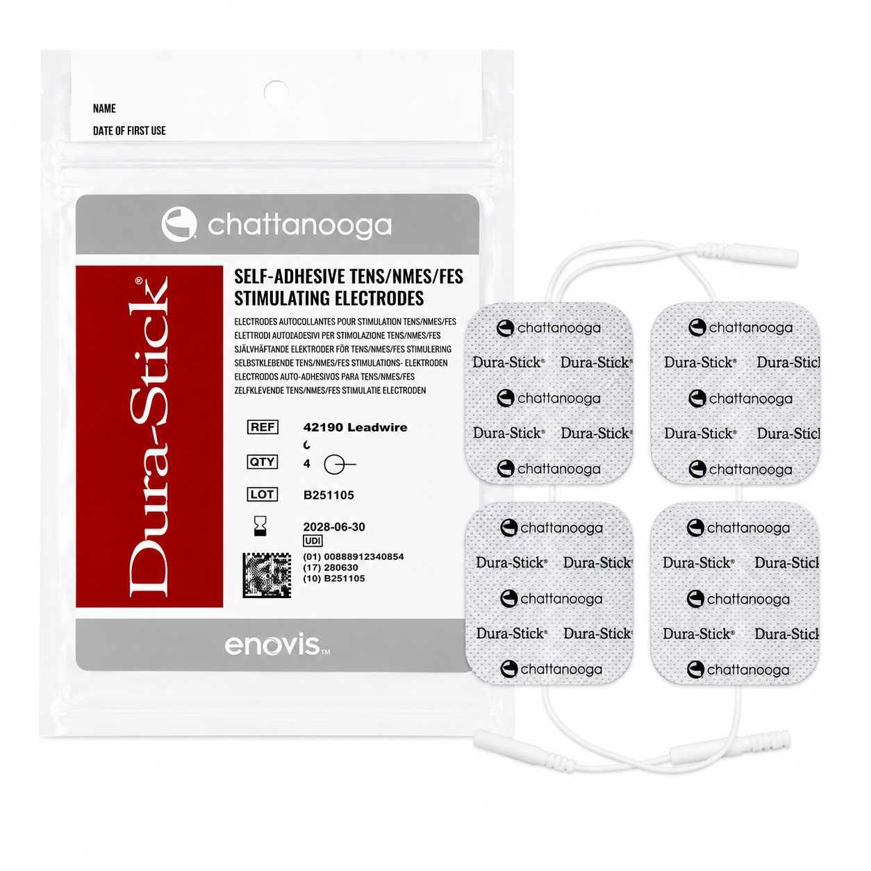 Chattanooga Dura-Stick TENS electrodes 4 pack