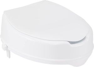 Drive Medical Raised Toilet Seat with Lock and Lid 4"