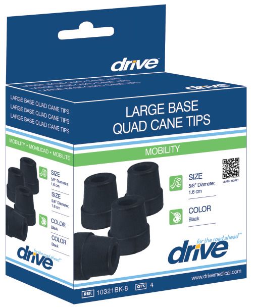 Drive Medical DMCRTL10321BKB cane tips