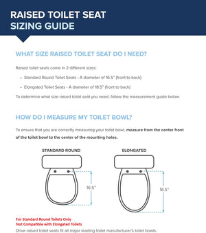 Drive medical toilet seat Specs
