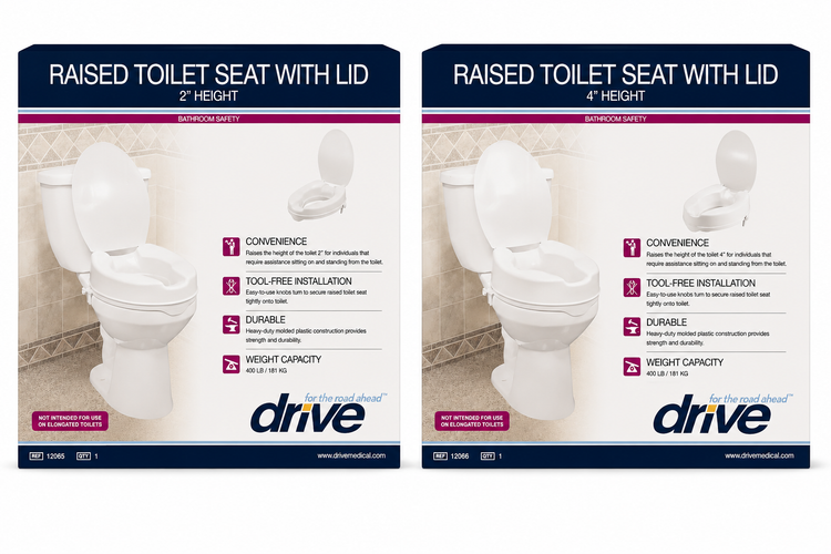 Drive Medical raised toilet product retail box