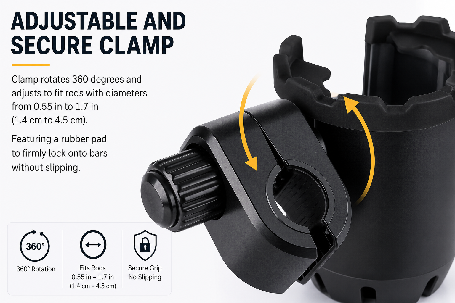 HCS Universal Cup Holder Clamp