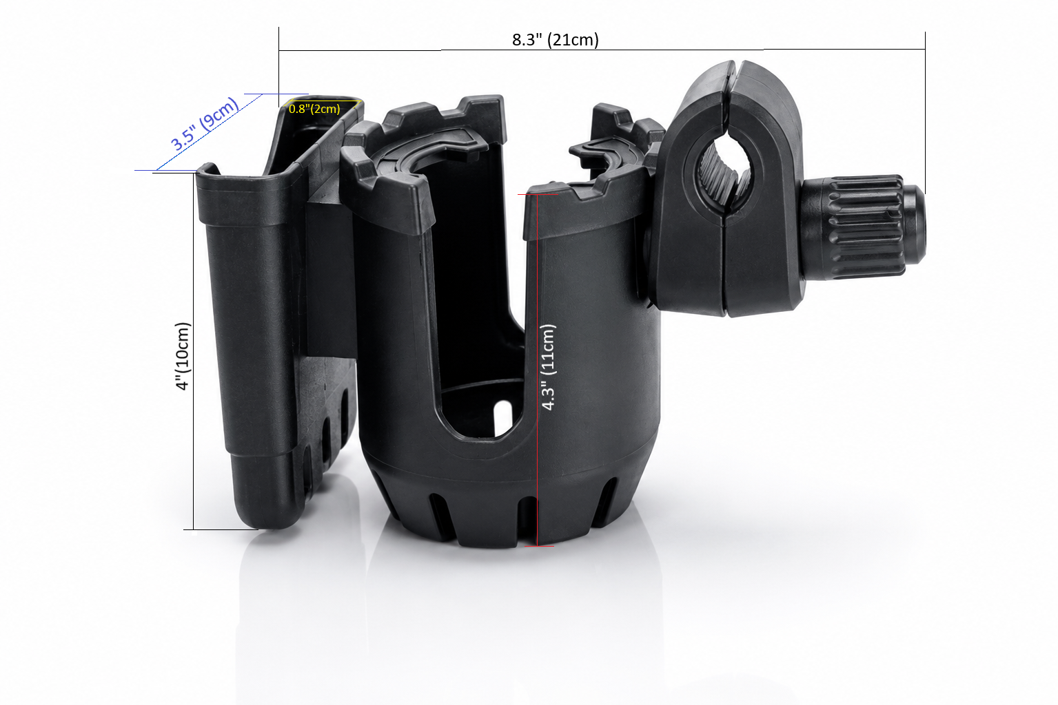 HCS Universal Cup Holder measurement