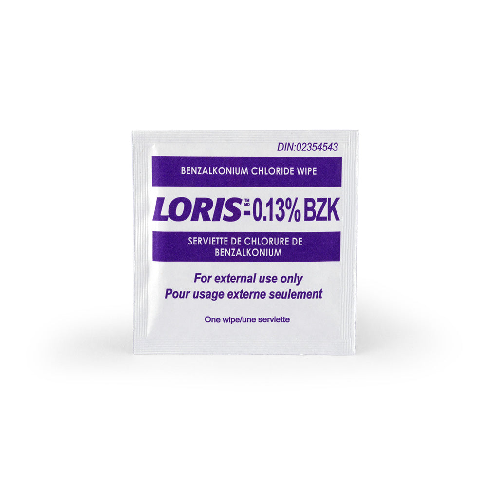 Loris 0.13% Benzalkonium Chloride Antiseptic Wipes 126-01