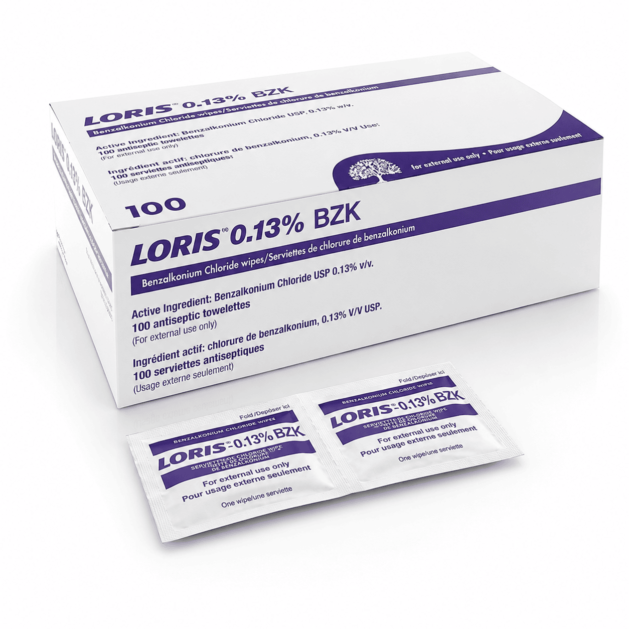 Loris 0.13% Benzalkonium Chloride Antiseptic Wipes 126-01