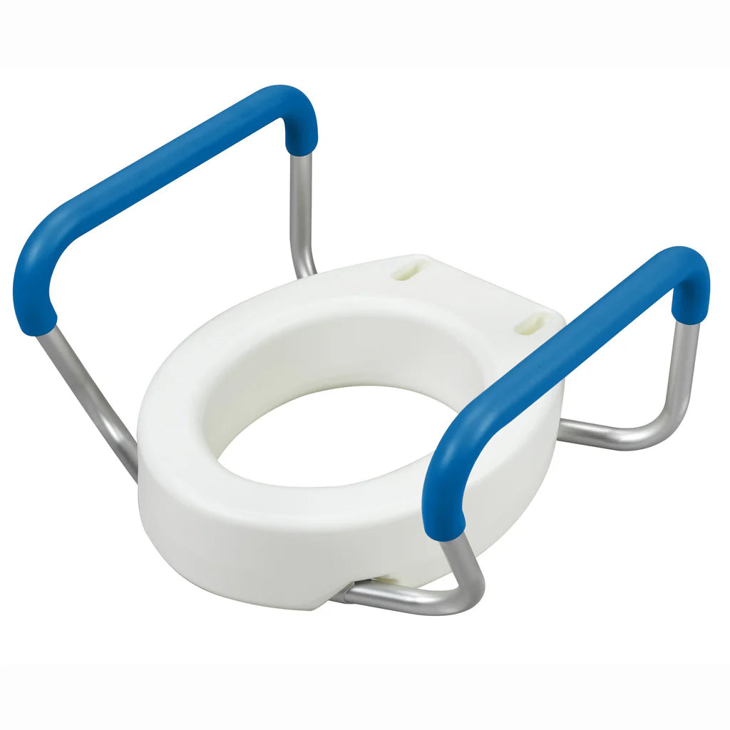 Raised Toilet Seat with Removable Arms