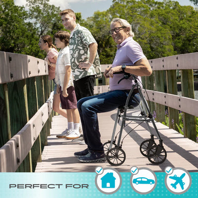 Stander Wonder Rollator Plus with 8" Wheels