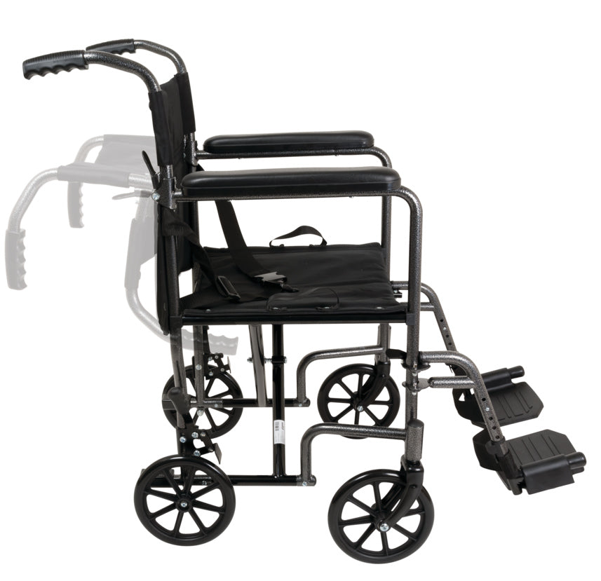 ProBasics Steel Transport Chair Silven Vein Finish 19"