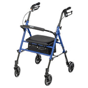 Drive Medical Adjustable Rollator w/ 6" Casters Blue