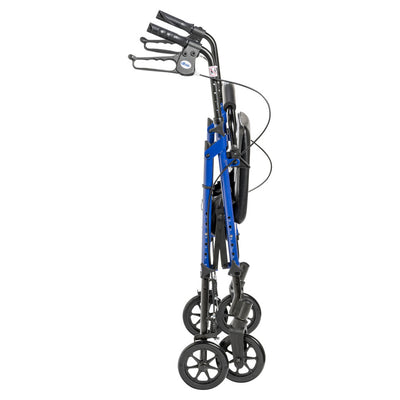 Drive Medical Adjustable Rollator w/ 6" Casters Blue