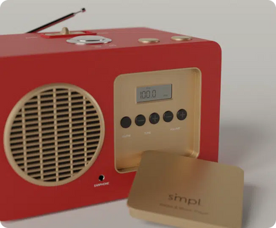 SMPL touchPlayer Radio and Music Player Red