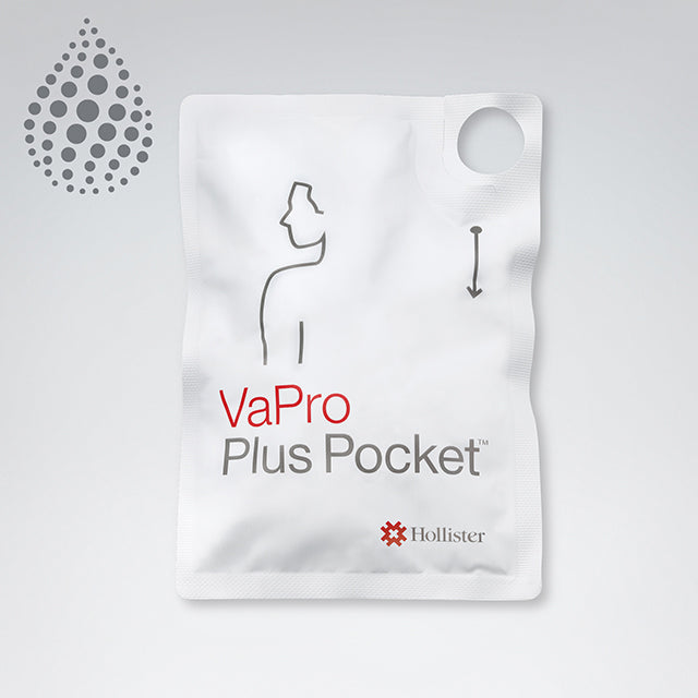 VaPro Plus Pocket No Touch Straight Intermittent Male Catheter (14 Fr, 16")