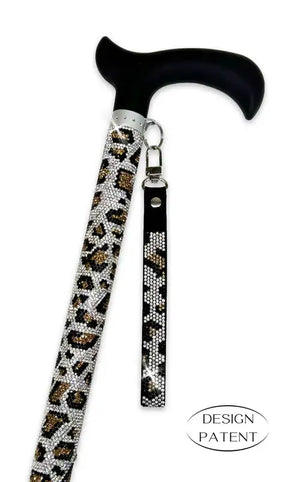 Adjustable aluminum cane with sparkling design