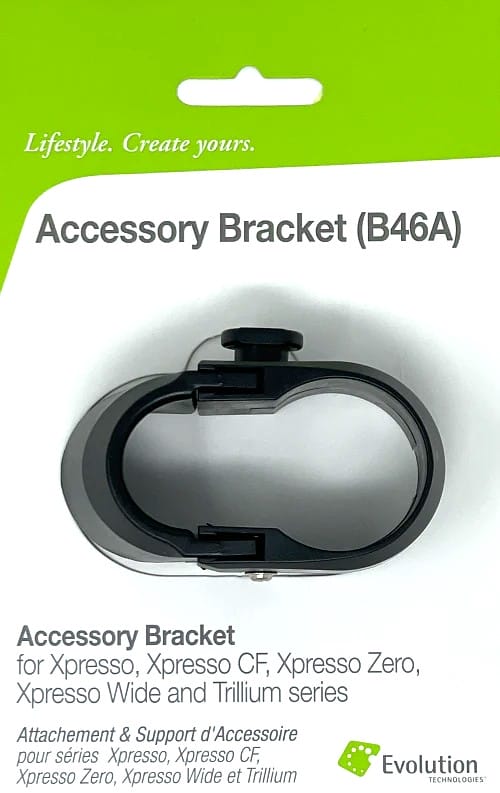 Rollator Accessory Bracket A (Xpresso, Cable Free, Zero, Wide, and Trillium)