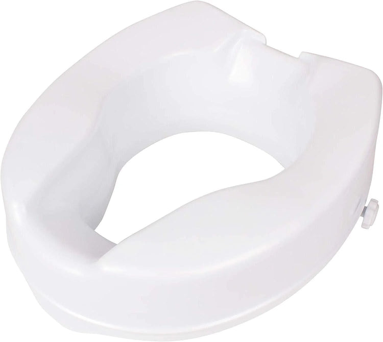 Side View Photo of Bariatic Safe Lock Raised Toilet Seat