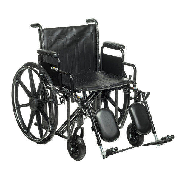 Photo of Bariatric Sentra EC Heavy-Duty Wheelchair in 20" with Elevating Leg Rest and Detachable Desk Arm