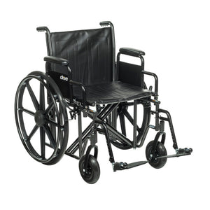 Photo of Bariatric Sentra EC Heavy-Duty Wheelchair in 20" with Swinging Away Footrest and Detachable Desk Arm
