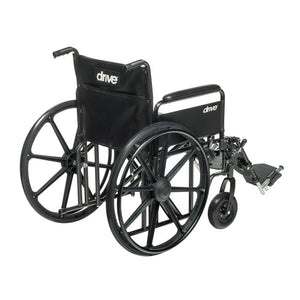 Back Photo of Bariatric Sentra EC Heavy-Duty Wheelchair in 22" with Elevating Leg rest and Detachable Full Arm