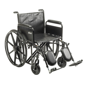 Photo of Bariatric Sentra EC Heavy-Duty Wheelchair in 22" with Elevating Leg rest and Detachable Full Arm