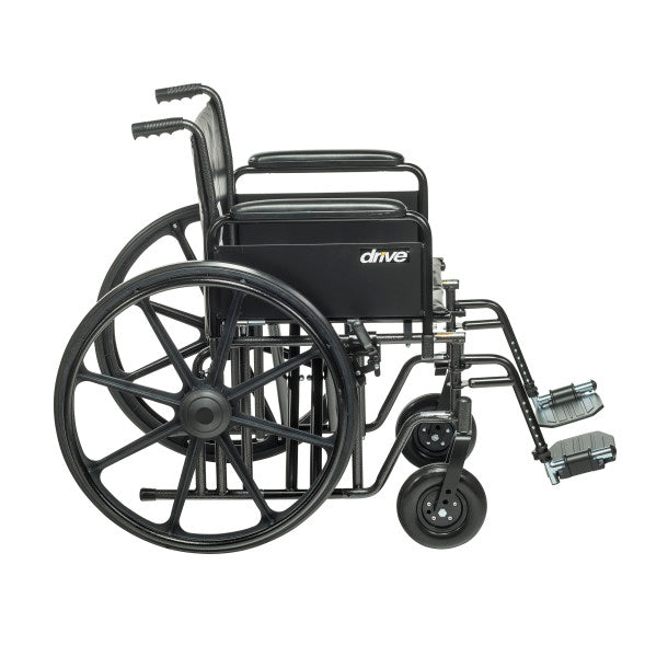 Side Photo of Bariatric Sentra EC Heavy-Duty Wheelchair in 22