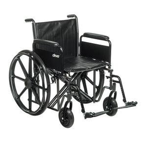 Photo of Bariatric Sentra EC Heavy-Duty Wheelchair in 22" with Swinging Away Footrest and Detachable Full Arm