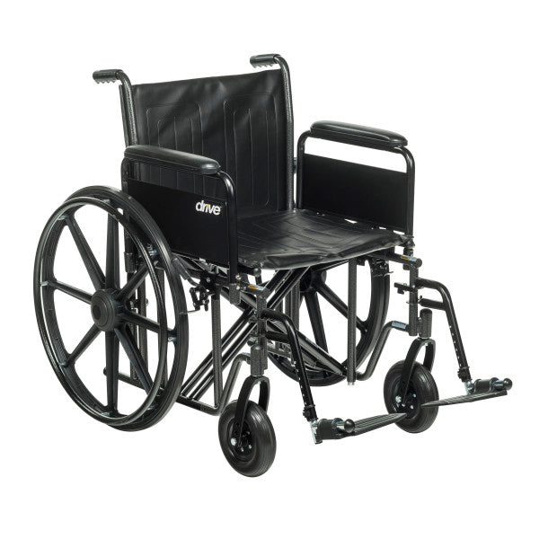 Photo of Bariatric Sentra EC Heavy-Duty Wheelchair in 22" with Swinging Away Footrest and Detachable Full Arm