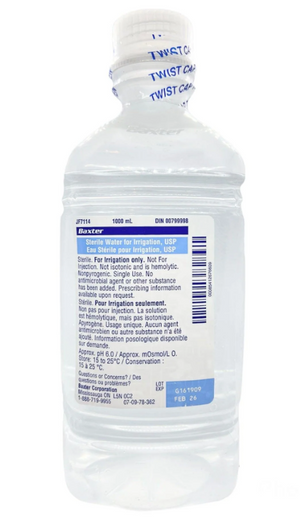 Image of Baxter Sterile Water for Irrigation in Pour Bottle
