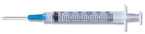 Photo of BD Luer-Lok Syringe with Attached Needle 21G x 1in 3mL