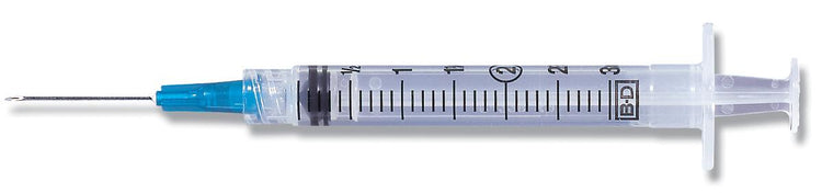 Photo of BD Luer-Lok Syringe with Attached Needle 21G x 1in 3mL