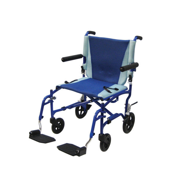 Photo of Blue Aluminum Transport Chair