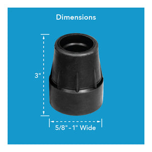 Dimension Photo of Carex Wood Cane Black Tips