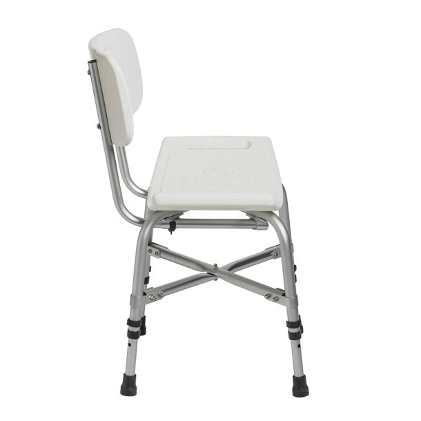 Side View Photo of Deluxe Bariatric Shower Chair with Cross-Frame Brace
