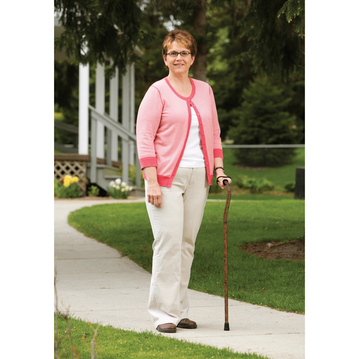Photo of Designer Offset Walking Cane in Actual Use