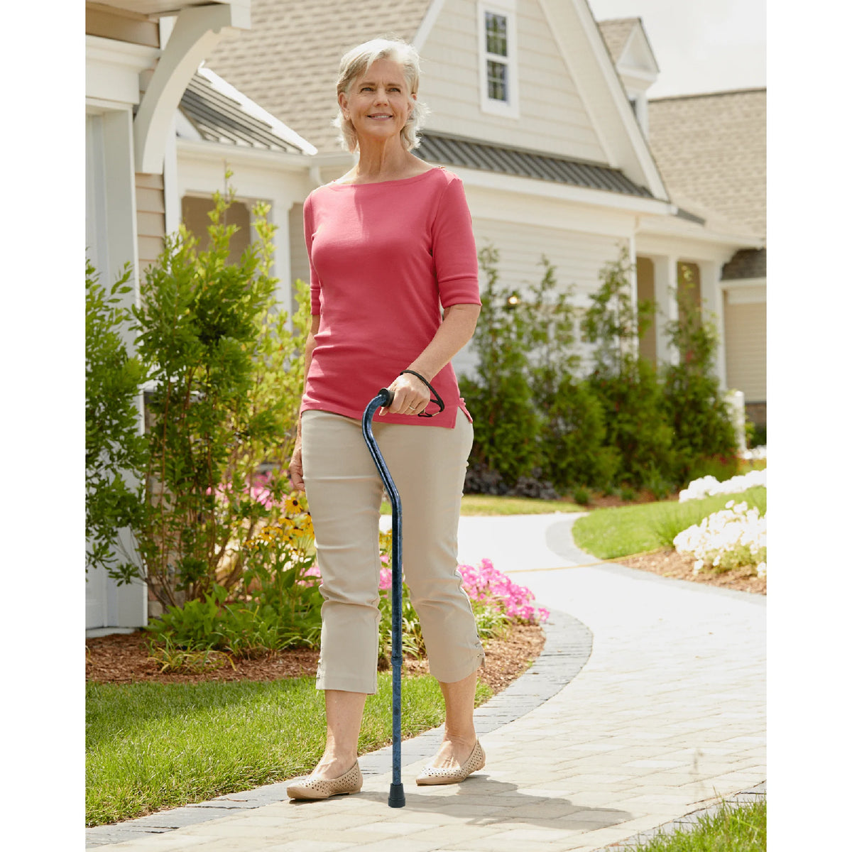 Photo of Designer Offset Walking Cane in Actual Use