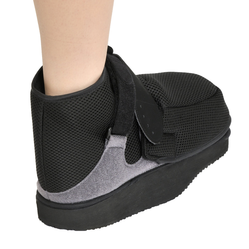 Side Photo of Dynamic Forefoot Offloading Shoe in Large Black