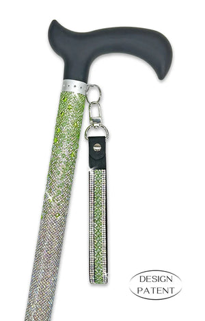Adjustable aluminum cane with sparkling design
