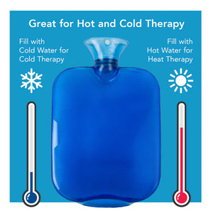 Infogprahics Image of Hot and Cold Water Bottle with Fleece Cover
