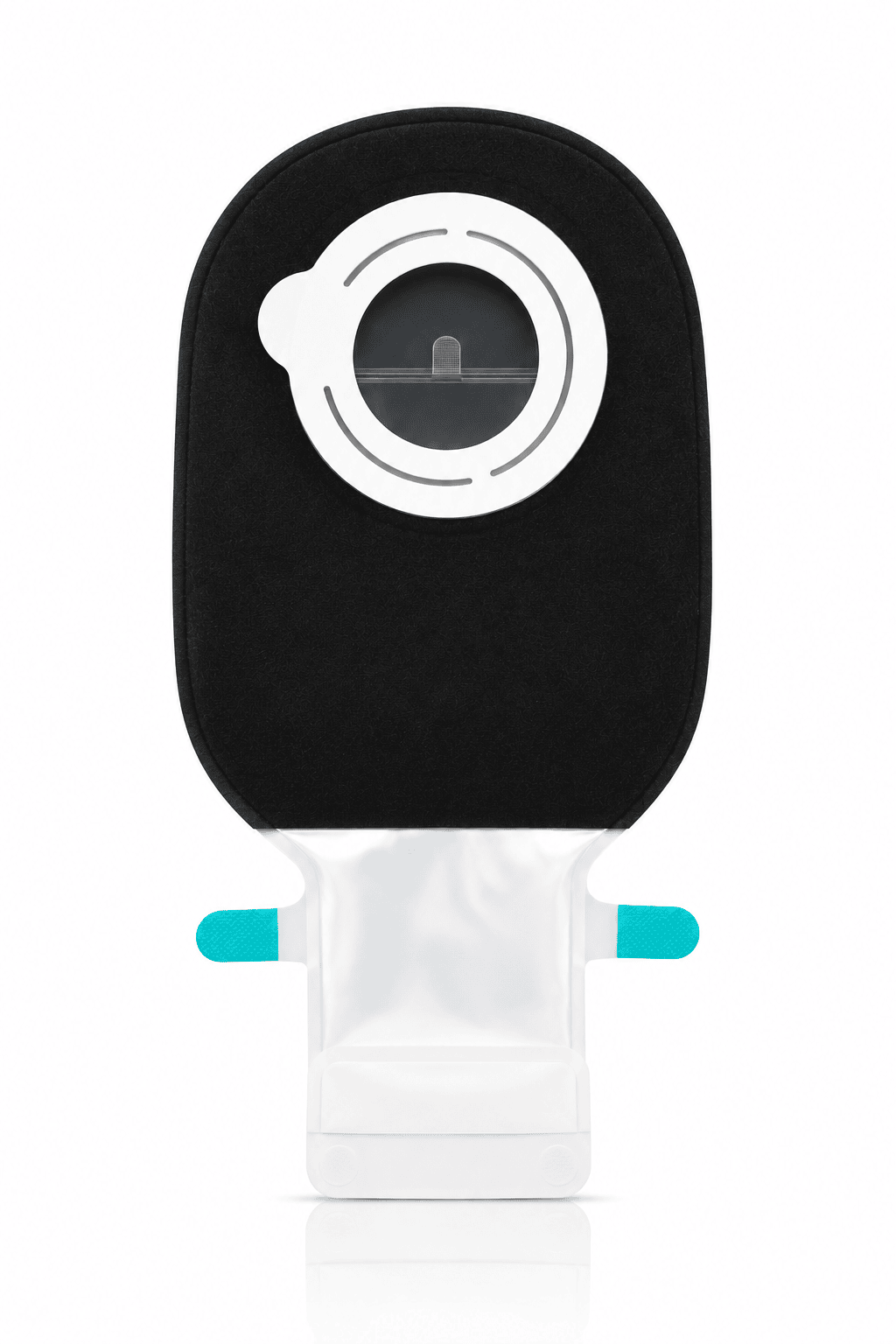 Coloplast Sensura Mio 2-Piece Flex Pouch, Drainable, Midi, Black with Inspection Window, Flange 2" (50mm) - Box of 10